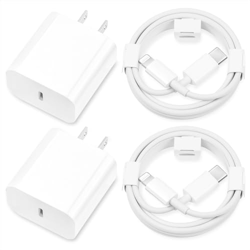 Mailesi For Iphone Charger Fast Charging,[Mfi Certified] 2Pack 20W Type C Fast Charger Block With 6Ft Usb C Charger Cable Compatible For Iphone 14/13/12/11 Pro Max/11/Xs Max/Xr/X,Ipad,Airpods Pro