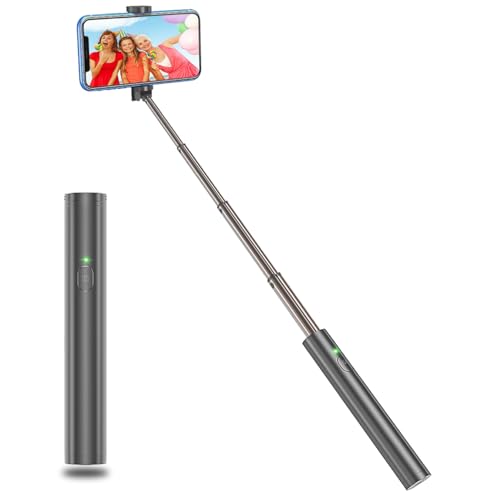 Vproof Monopod Selfie Stick Bluetooth, Lightweight Aluminum All In One Extendable Selfie Sticks Compact Design, Compatible With Iphone 15/14 Pro Max/14 Pro/14/14 Plus/13 Pro Max/13 Pro/13, Galaxy S22