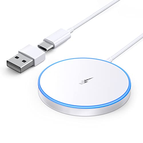 Magnetic Wireless Charger 15W Apple Mag-Safe Charger For Iphone 16 Pro Max/16 Pro/16/16 Plus/15/14/13/12 Series Airpods 3/2/Pro/Pro 2 Led Magnet Charging Pad Mag Safe Charger With Dual Charging Ports