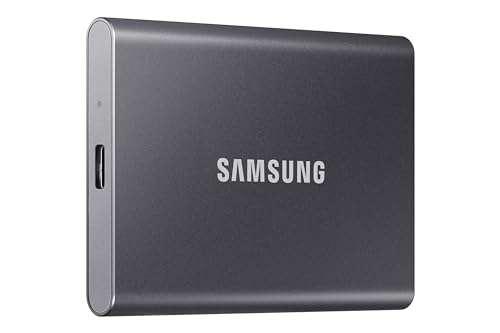 Samsung T7 Portable Ssd, 1Tb External Solid State Drive, Speeds Up To 1,050Mb/S, Usb 3.2 Gen 2, Reliable Storage For Gaming, Students, Professionals, Mu-Pc1T0T/Am, Gray