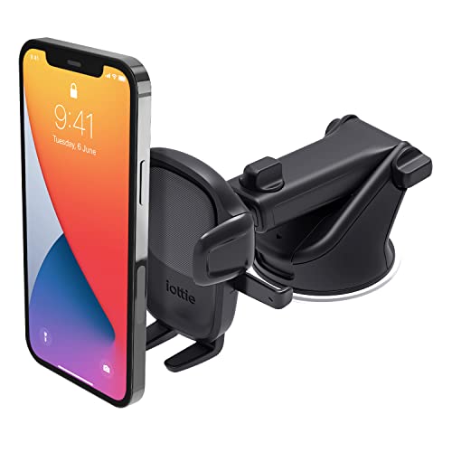 Iottie Easy One Touch 5 Dashboard &Amp; Windshield Universal Car Mount Phone Holder Desk Stand With Suction Cup Base And Telescopic Arm For Iphone, Samsung, Google, Huawei, Nokia, Other Smartphones