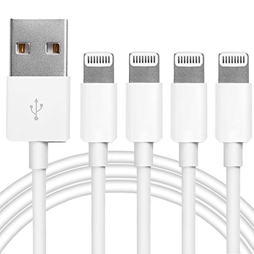 4Pack [Apple Mfi Certified] Charger Lightning To Usb Charging Cable Cord Compatible Iphone 14/13/12/11 Pro/11/Xs Max/Xr/8/7/6S Plus,Ipad Pro/Air/Mini,Ipod Touch