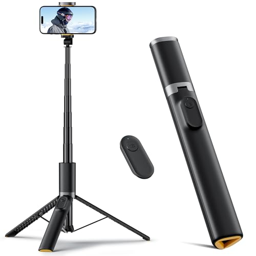 Todi 63' Phone Tripod, Tripod For Iphone &Amp; Portable Selfie Stick Tripod With Remote, Phone Tripod Stand For Video Recording, Travel Tripod For Cell Phone Tripod Compatible With Iphone 15/14/13/Android