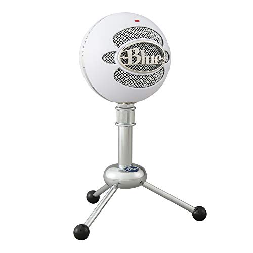Blue Logitech For Creators Snowball Usb Microphone For Pc, Mac, Gaming, Recording, Streaming, Podcasting, Condenser Mic With Cardioid And Omnidirectional Pickup Patterns, Stylish Retro Design – White