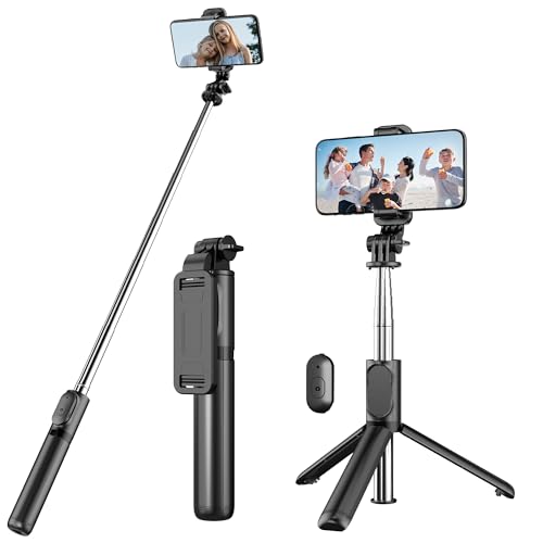 Selfie Stick Tripod With Detachable Wireless Remote, 4 In 1 Extendable Portable Selfie Stick &Amp; Phone Tripod Stand Compatible With Gopro, Iphone/Samsung/Huawei