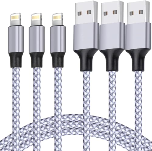 Takagi For Iphone Charger, [Mfi Certified] Lightning Cable 3Pack 6Ft Nylon Braided Usb Charging Cable High Speed Transfer Cord Compatible With Iphone 14/13/12/11 Pro Max/Xs Max/Xr/Xs/X/8/Ipad