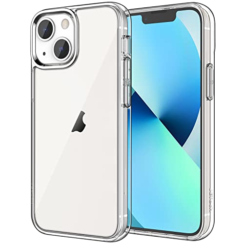 Jetech Case For Iphone 13 6.1-Inch, Non-Yellowing Shockproof Phone Bumper Cover, Anti-Scratch Clear Back (Clear)