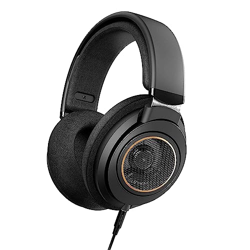 Philips Over Ear Open Back Stereo Headphones Wired With Detachable Audio Jack, Studio Monitor Headphones For Recording Podcast Dj Music Piano Guitar (Shp9600)