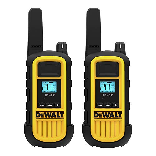 Dewalt Dxfrs800 2 Watt Heavy Duty Walkie Talkies - Waterproof, Shock Resistant, Long Range &Amp; Rechargeable Two-Way Radio With Vox (2 Pack)