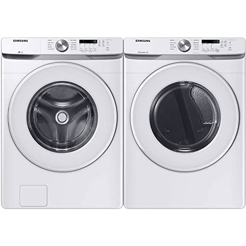 Samsung Wf45T6000Wpr White Front Load Laundry Package