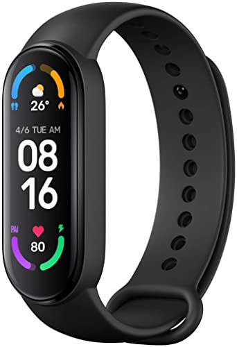 Xiaomi Mi Smart Band 6 40% Larger 1.56'' Amoled Touch Screen, Sleep Breathing Tracking, 5Atm Water Resistant, 14 Days Battery Life, 30 Sports Mode, Fitness, Steps, Sleep, Heart Rate Monitor