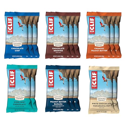 Clif Bar - Energy Bars - Variety Pack - Made With Organic Oats - 9-11G Protein - Non-Gmo - Plant Based - 2.4 Oz. (16 Count)