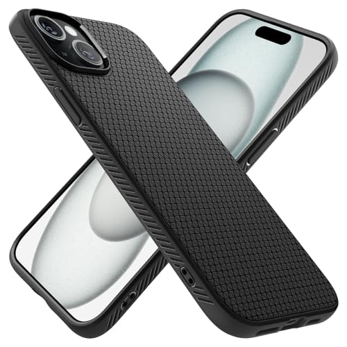 Spigen Liquid Air Designed For Iphone 15 Case (2023) [Military-Grade Protection] - Matte Black