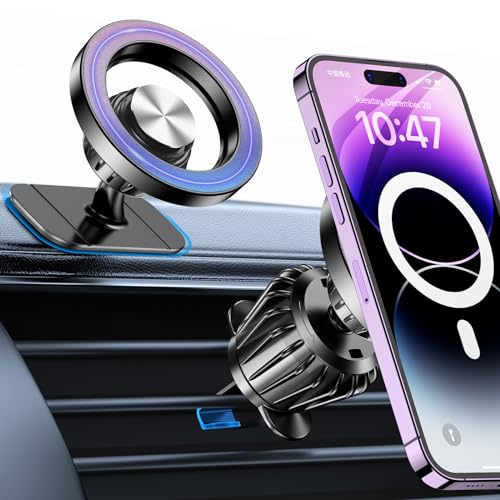 For Magsafe Car Mount【20 Strong Magnets】 Magnetic Phone Holder For Car Phone Holder Mount Truck Dash【360°】 Cell Phone Holders For Your Car Accessories For Women Men Iphone 16 Pro Max 15 14 13 12 Plus