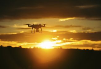 Drone flying