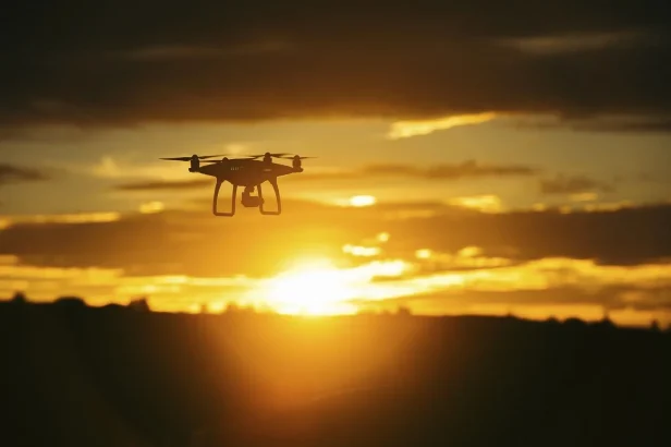 Drone flying