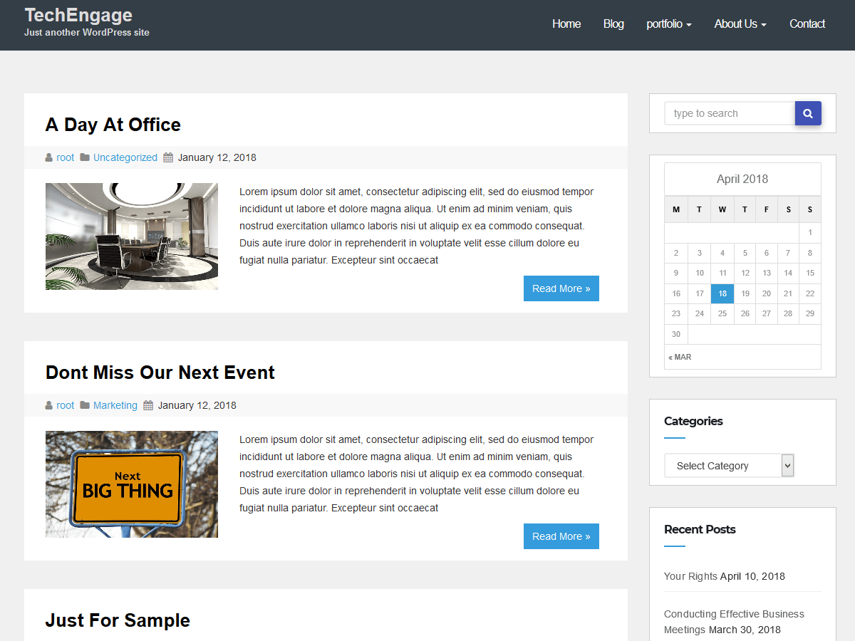 Techengage Wordpress Theme