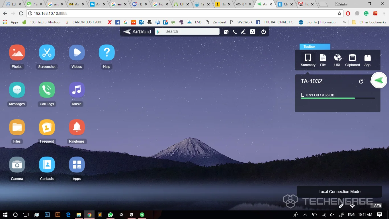 How To Control Your Android Phone Directly From Your Pc 3 The Airdroid Desktop Client Interface