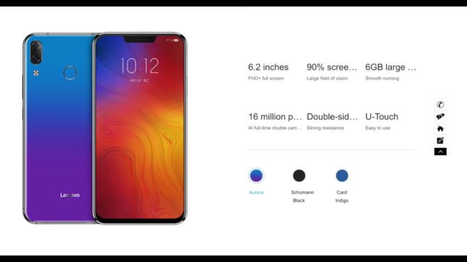 Lenovo Z5 Specs |