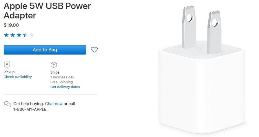 5W Usb Power Adapter Apple