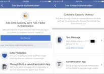 Facebook 2-factor authentication