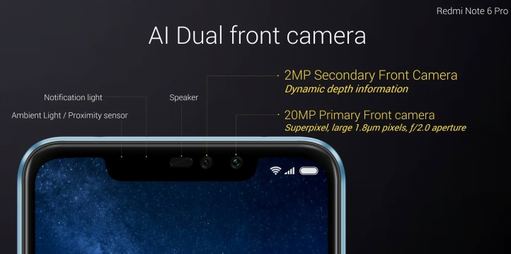 Note 6 Pro Ai Dual Front Camera