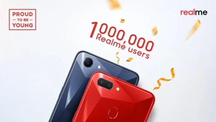 Oppo's Realme reached 1 million milestone
