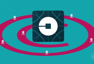 illustration with uber logo