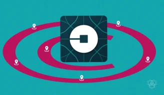 illustration with uber logo