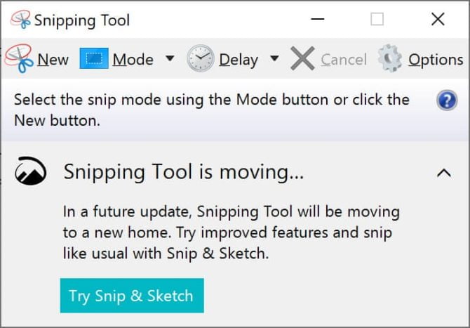 Death Of Snipping Tool