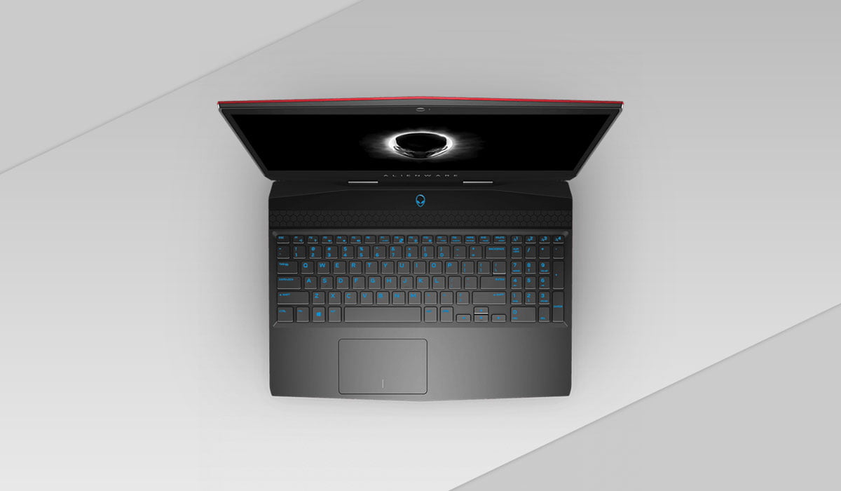 Alienware M15 Top View, Keyboard And Display