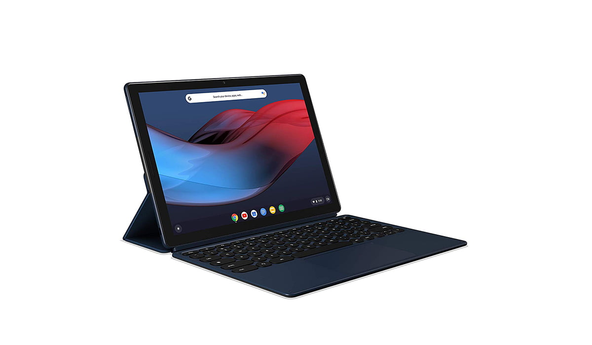 An Image Contains Google Pixel Slate With Keyboard