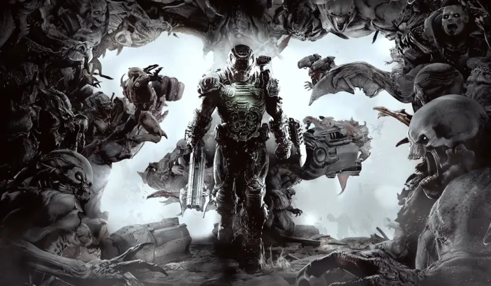 A screenshot from Doom game