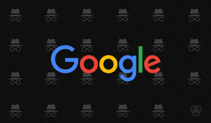 Image contains Google's logo with Incognito mode icon