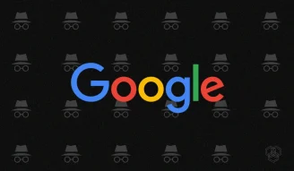 Image contains Google's logo with Incognito mode icon