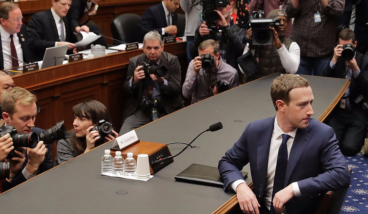 Mark Zuckerberg In Congress For Hearing