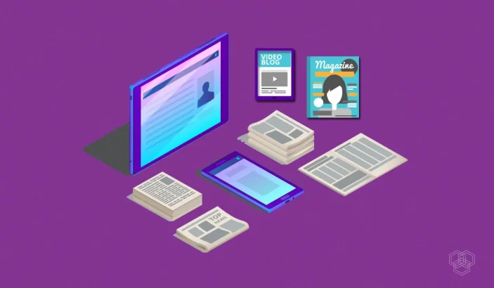 design represents newspaper decline while social media is on the rise