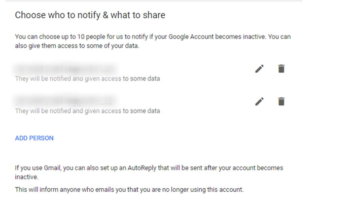 Google Account Data Sharing With Others