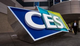 CES 2019 logo outside CES building