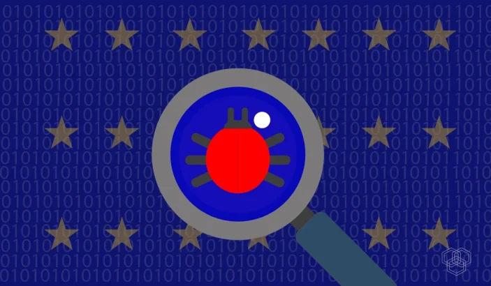 illustration contains european union flag and other elements
