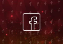 Facebook logo illustration with burn effect