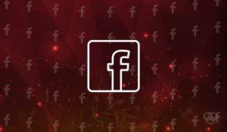 Facebook logo illustration with burn effect