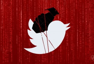 a design with twitter logo