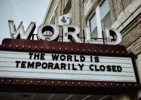 World is closed sign