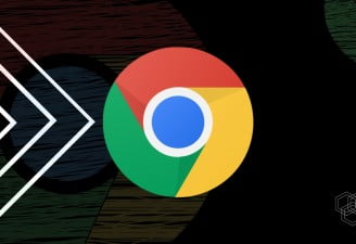 A design with chrome logo