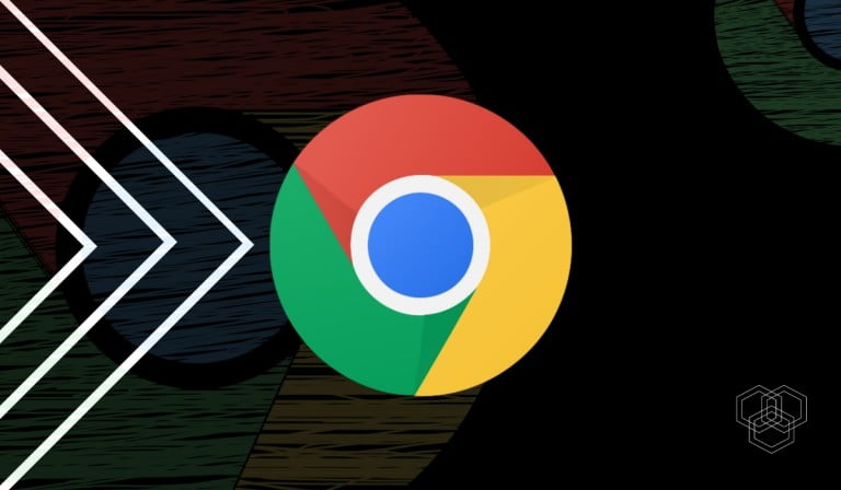 A design with chrome logo