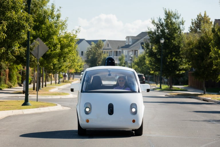 A picture of driverless car by Waymo