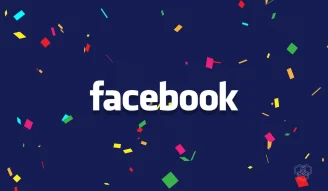 a design with facebook logo for 'facebook continues to grow' article