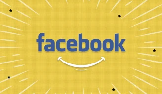 an illustration with Facebook logo