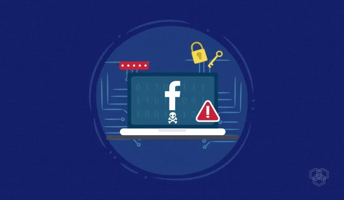 an illustration designed for facebook myanmar military groups ban article